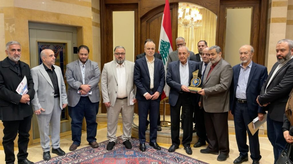 Nabih Berri delegation from the Union of Islamic Radio and Television Networks